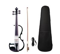 Violino 4/4 Violino Elettrico Violino Solido Starter Kit Con Custodia Arco Cavo Audio Corde Silenzioso Principiante Violino SET