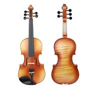 Violino 4/4 Violino Pannello in Abete Fondo in Acero Tastiera in Ebano Modello Tigre Naturale Violino con Arco Qin Spalla per Violino Scatola Parti in Stoffa