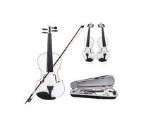 Violino Acustico 4/4 A Grandezza Naturale Per Principianti Violino In Legno Massello Con Custodia Per Trasporto Strumento A Corde Con Scatola Per Violino (Color : White)