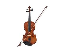 Violino Acustico Durevole 4/4 3/4 1/2 1/8 Nero Per Violino Principiante Con Custodia Ad Arco (Color : 1/2)