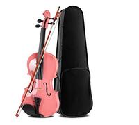 Violino Acustico, Violino per Studenti， Set for studenti di violino in tiglio a grandezza naturale 4 corde 4/4 for principianti, realizzato a mano e acustico con custodia, archetto,