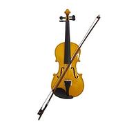 Violino Acustico, Violino per Studenti， Studente violino acustico pieno 4/4 abete rosso abete con custodia in arco rosina tutto oro colore