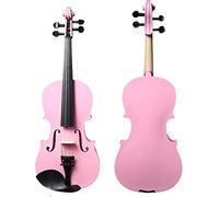 Violino Acustico, Violino per Studenti, Violino for adulti for principianti Violino rosa 44-81 Violino for principianti Strumento musicale rosso(4/4)