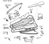 Violino - Astuccio - Astuccio Sagomato Per Violino Liuteria Maestro - Cinghie...