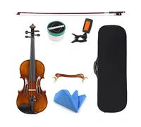 Violino Avanzato A Grandezza Naturale, Realizzato A Mano, Con Vernice Per Violino, Acero Fiammato, Piastra In Abete Antico, Violino In Ebano 4/4