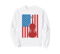 Violino Bandiera USA Fiddler Fiddle Felpa