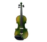 Violino Bellissimo violino elettrico e acustico a 5 corde in colori verdi 4/4 con custodia