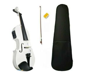 Violino Bianco 4/4 Acustico ed Elettrico Custodia Accessori Spedizione da ITALIA