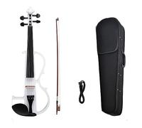 Violino Bianco In Legno Massello 4/4 Custodia Per Arco Per Violino Elettrico Muto KIT Pratica Più Silenziosa Suoni Chiari Compatibile Con Chitarra