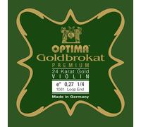 Optima Corde per violino broccato oro premium 24 carati 1/4 E 0,27 S dure
