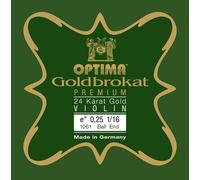 Optima Corde per violino broccato oro premium 24 carati 1/16 E 0,25 K leggere