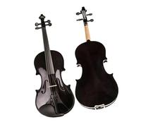 Violino Custodia Per Violino Laccato Per Principianti 1/2 In Acero Nero Con Spallaccio Per Archetto(4/4)