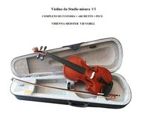 VIOLINO DA STUDIO MISURA 1/2 (2/4) KIT CON CUSTODIA + ARCHETTO e PECE