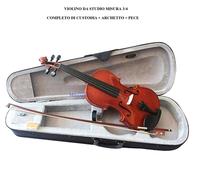 VIOLINO DA STUDIO MISURA 3/4 KIT CON CUSTODIA + ARCHETTO + PECE e SPALLIERA FOM