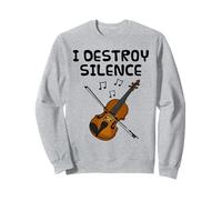 Violino, Distruggo Il Silenzio, Violinista Divertente Felpa