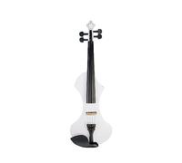 Violino Elettrico 4/4 Bianco Opaco Full Size Set Di Violino Elettronico In Legno Massello Con Custodia Per Arco Corde Per Violino Ponte Sintonizzatore