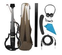 Violino Elettrico 4/4 Elettroacustico Silenzioso Senza Testa Con Archetto Per Cavo Per Cuffie Accessori Per Custodia(Set 2)