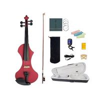 Violino Elettrico 4/4 Full Size Set Di Violini In Legno Massello Con Custodia Per Il Trasporto Cavo Audio Corde Tuner Bridge