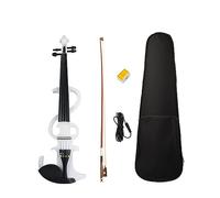 Violino Elettrico 4/4 Full Size Violino In Legno Massello Bianco Con Custodia Arco Per Violino Cavo Audio Ponte In Acero