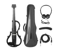 Violino Elettrico 4/4 In Fibra Di Carbonio Violino Elettroacustico Silenzioso Intelligente Con Custodia Per Il Trasporto Dell'arco Cavo Per Cuffie Poggiaspalla