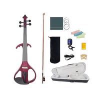 Violino Elettrico 4/4 Set Di Violino Muto In Legno Massello Con Custodia Per Violino Sintonizzatore A Ponte Ad Arco Proteggi Borsa Cavo Audio Per Principianti