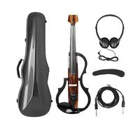 Violino Elettrico 4/4 Violino Elettrico Senza Testa In Fibra Di Carbonio Con Custodia Per Il Trasporto Dell'arco Cavo Per Cuffie Poggiaspalla