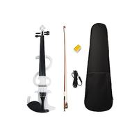 Violino Elettrico 4/4 Violino Muto Full Size In Legno Massello Con Custodia Per Violino Cavo Audio Per Ponte Ad Arco Violino Bianco 4/4
