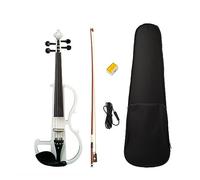 Violino Elettrico A 4 Corde Violino Elettrico Ponte Per Violino Custodia Per Arco In Legno Brasiliano Cavo Audio Set Violino Bianco