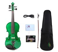 Violino elettrico a 5 corde Acero Abete rosso Violino acustico Ebano Raccordi 4/4 Colore blu (verde)