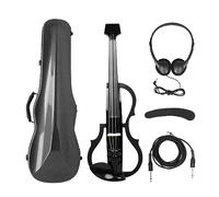 Violino Elettrico In Fibra Di Carbonio 4/4 Violino Elettrico Senza Testa Con Custodia Per Il Trasporto Dell'arco Cavo Per Cuffie Poggiaspalla