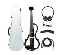 Violino Elettrico In Fibra Di Carbonio 4/4 Violino Senza Testa Con Custodia Per Il Trasporto Dell'arco Cavo Per Cuffie Poggiaspalla Accessori Per Violini