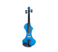 Violino Elettrico Intagliato A Mano Violino In Legno Massello 4/4 Violino Full Size Con Custodia Per Il Trasporto Cavo Audio Arco In Legno Brasiliano (Color : Blue SET)