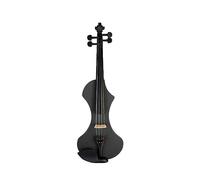 Violino Elettrico Intagliato A Mano Violino In Legno Massello 4/4 Violino Full Size Con Custodia Per Il Trasporto Cavo Audio Arco In Legno Brasiliano (Color : Bk SET)