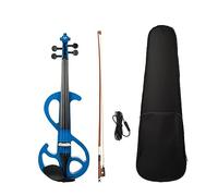 Violino Elettrico Per Studenti 4/4 Cavo Per Custodia Per Arco Per Violino Muto Elettrico Principiante Violino Blu