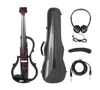 Violino Elettrico Professionale 4/4 Silenzioso E Silenzioso In Carbonio Con Custodia Per Il Trasporto Dell'arco Cavo Per Cuffie Poggiaspalla