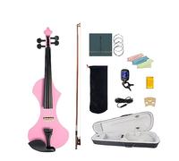 Violino Elettrico Rosa 4/4 Set Con Corde Per Sintonizzatore Ponte Borsa Borsa Arco Brasilwood Per Studenti Principianti