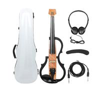 Violino Elettrico Senza Testa 4/4 In Fibra Di Carbonio Con Custodia Per Il Trasporto Dell'arco Cavo Per Cuffie Spalliera Accessori Per Parti Di Violino