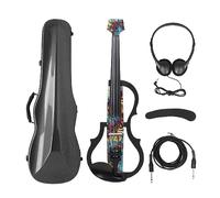 Violino Elettrico Senza Testa 4/4 Violino Elettrico In Fibra Di Carbonio Con Custodia Per Il Trasporto Dell'arco Cavo Per Cuffie Poggiaspalla