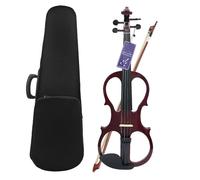 Violino Elettrico Silenzioso Con Corpo In Acero 4/4 Con Custodia Per Arco Cavo Per Cuffie Accessori Per Il Resto Della Spalla(Set 1)