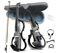 Violino Elettrico Silenzioso Professionale Full Size 4/4 In Fibra Di Carbonio