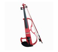 Violino Elettrico Violino Elettronico Colorato 4/4 Per Principianti Che Suonano Uno Strumento A Corda(Red)