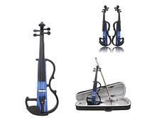 Violino Elettroacustico Performance Professionale Performance Elettroacustico Strumento Per Le Prestazioni Del Violino violino principianti(Blue)