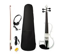 Violino elettronico 4/4 silenzioso e auricolari arcuati, sciolti, con borsa portatile, cuffie, adatti per principianti