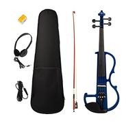 Violino elettronico 4/4 silenzioso e auricolari arcuati, sciolti, con borsa portatile, cuffie, adatti per principianti