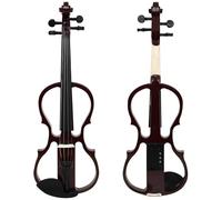 Violino Elettronico Silenzioso Per Principianti Per Suonare Uno Strumento In Legno Per Violino Elettrico(Red,E)