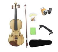 Violino Fatto A Mano In Legno Massello Violino Per Principianti, Violino Per Esame Di Grado Adulto, 4/4 A Grandezza Naturale (Color : Wood color set)