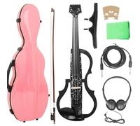 Violino Fiocco Di Neve 4/4 Violino Elettroacustico Auricolari Per Violino Elettroacustico Silenzioso Intelligente Collegamento Di Accessori Per Violino(Set2)