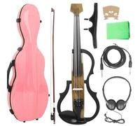 Violino Grano Di Legno 4/4 Violino Elettroacustico Auricolari Silenziosi Intelligenti Per Violino Elettroacustico Collegamento Violino Set Per Principianti(Set2)