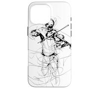 Violino Guy Sketch Violoncello Musica popolare Custodia per iPhone 16 Pro Max