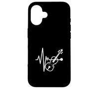 Violino Heartbeat Line Orchestra Music Lover Custodia per iPhone 16